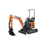 Minigraver op rupsbanden 1.100kg