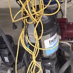 Parket schuurmachine met stofzuiger